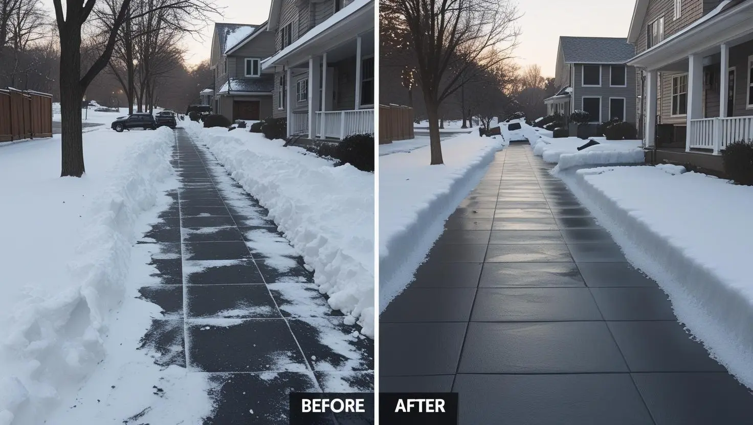 Schneefreier Gehweg